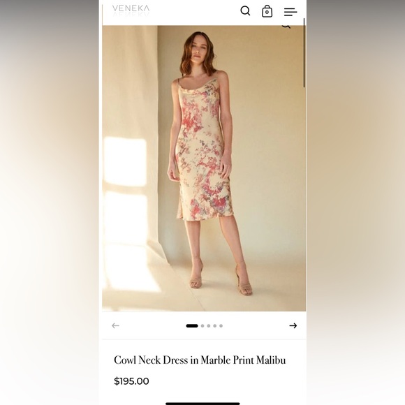 NWT Marble Cowl Neck Slip Dress - XS - Picture 1 of 6